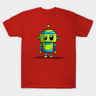 Larry the Electric Blue & Lime Green Robot T-Shirt